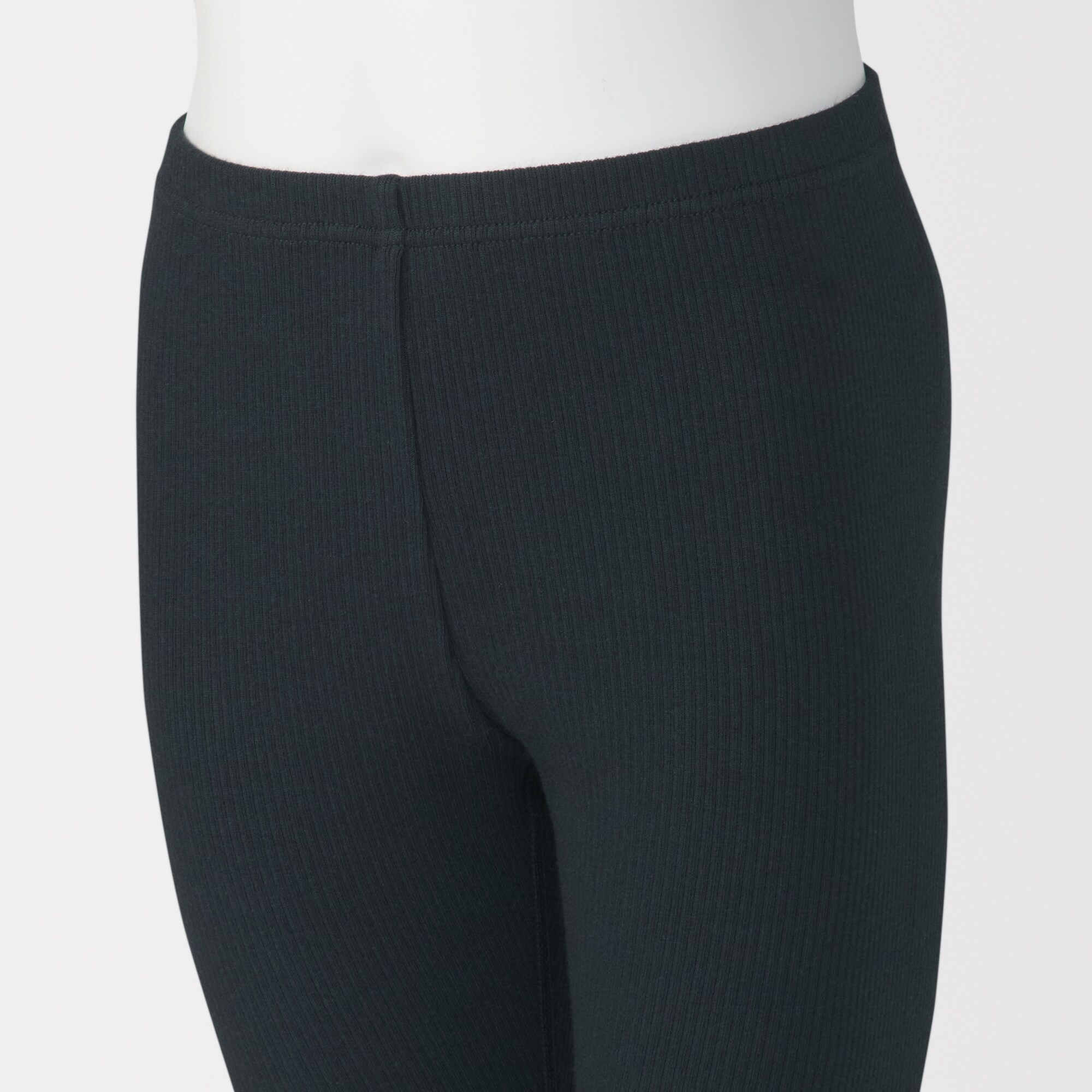 キッズ　ストレッチリブ編み　レギンス（七分丈）