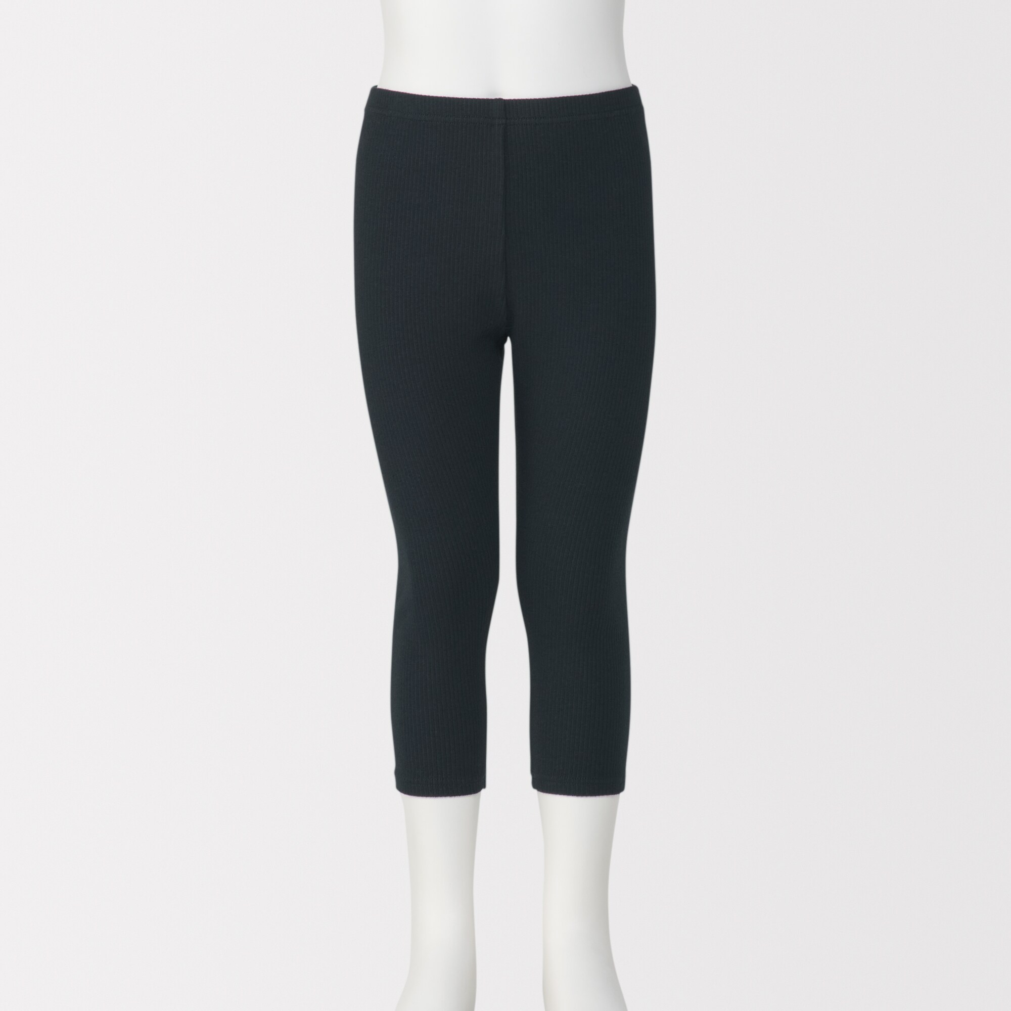 キッズ　ストレッチリブ編み　レギンス（七分丈）