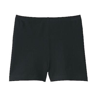 キッズ　ストレッチ天竺編み　スカートの下に履く　オーバーパンツ（一分丈レギンス）