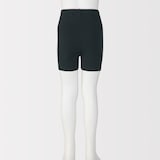 キッズ　ストレッチ天竺編み　スカートの下に履く　オーバーパンツ（一分丈レギンス）