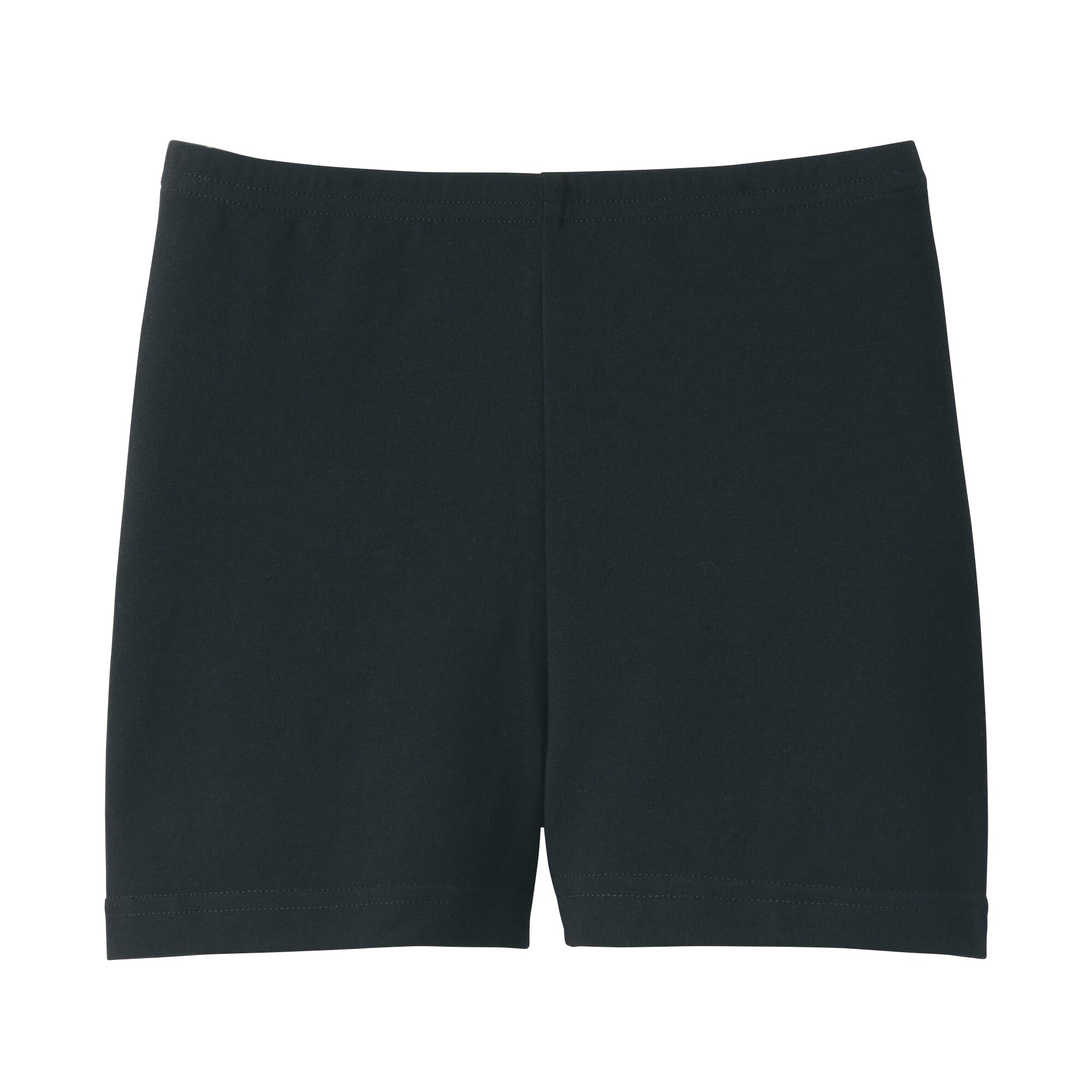 キッズ　ストレッチ天竺編み　スカートの下に履く　オーバーパンツ（一分丈レギンス）