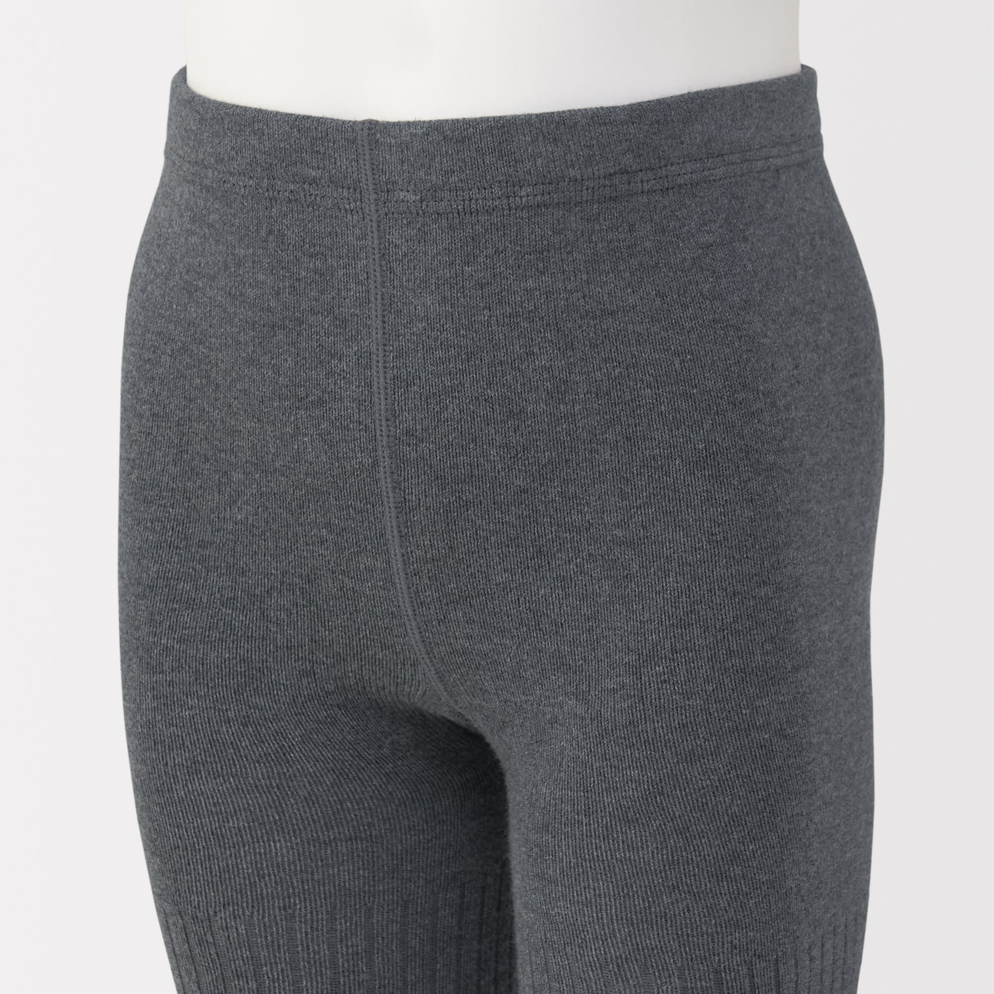 キッズ　足なり直角　かかとに合う　リブ編みタイツ