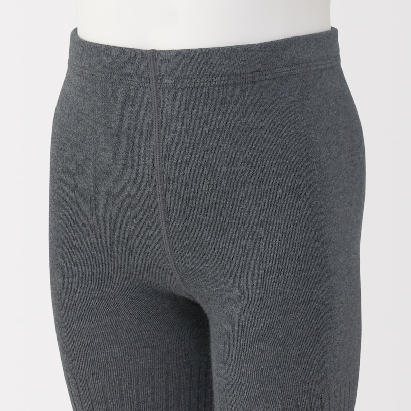 キッズ　足なり直角　かかとに合う　リブ編みタイツ