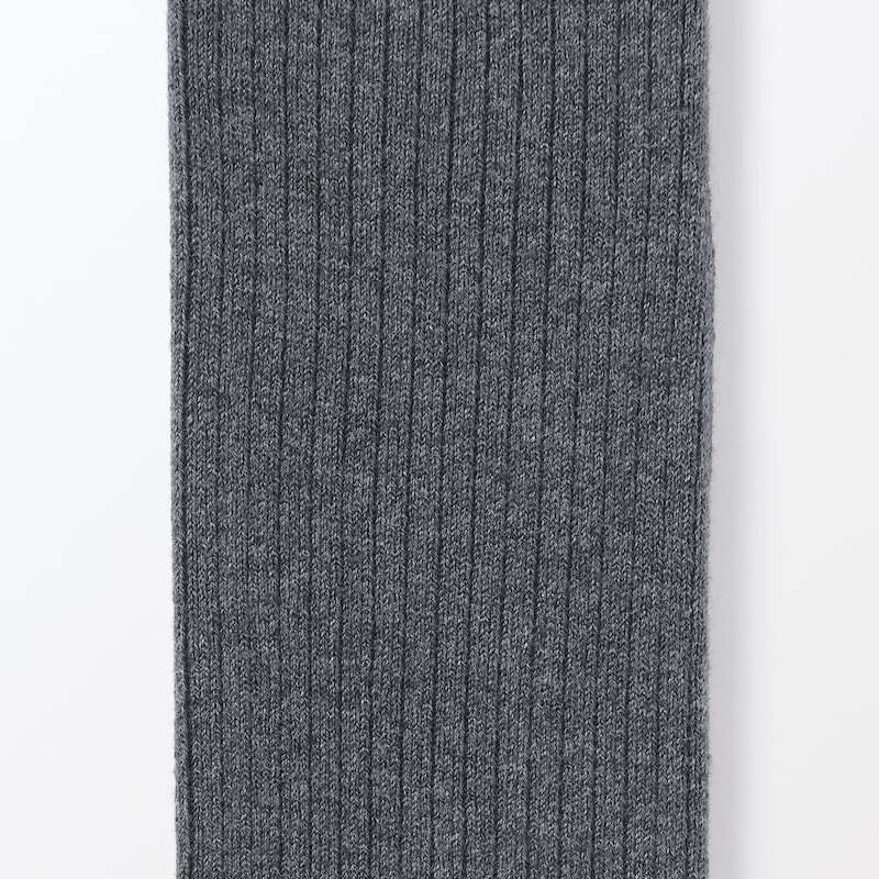 キッズ　足なり直角　かかとに合う　リブ編みタイツ