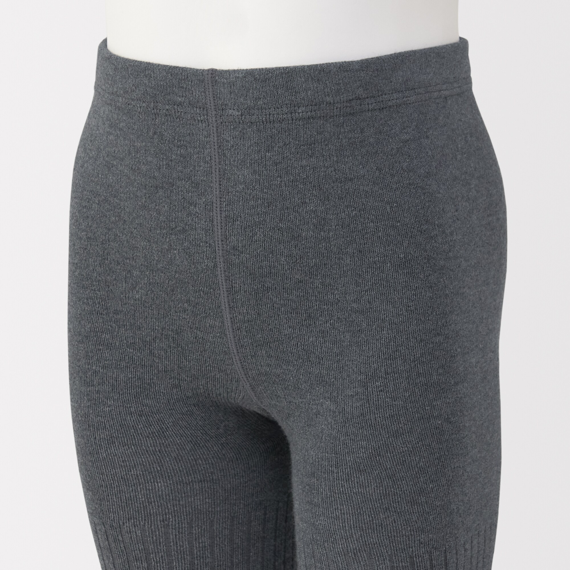 キッズ　足なり直角　かかとに合う　リブ編みタイツ