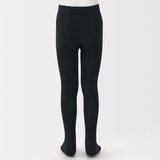 キッズ　足なり直角　かかとに合う　リブ編みタイツ