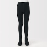 キッズ　足なり直角　かかとに合う　リブ編みタイツ