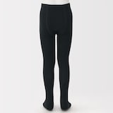 キッズ　足なり直角　かかとに合う　リブ編みタイツ