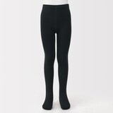 キッズ　足なり直角　かかとに合う　リブ編みタイツ