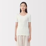 婦人　あったか綿　半袖Ｔシャツ