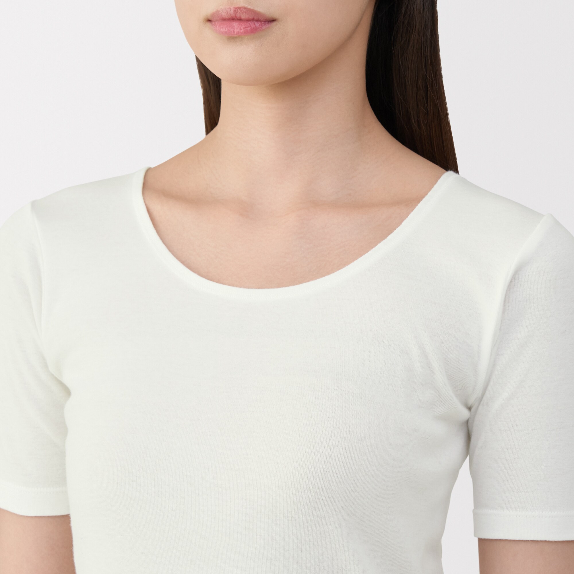 婦人　あったか綿　半袖Ｔシャツ