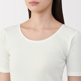 婦人　あったか綿　半袖Ｔシャツ