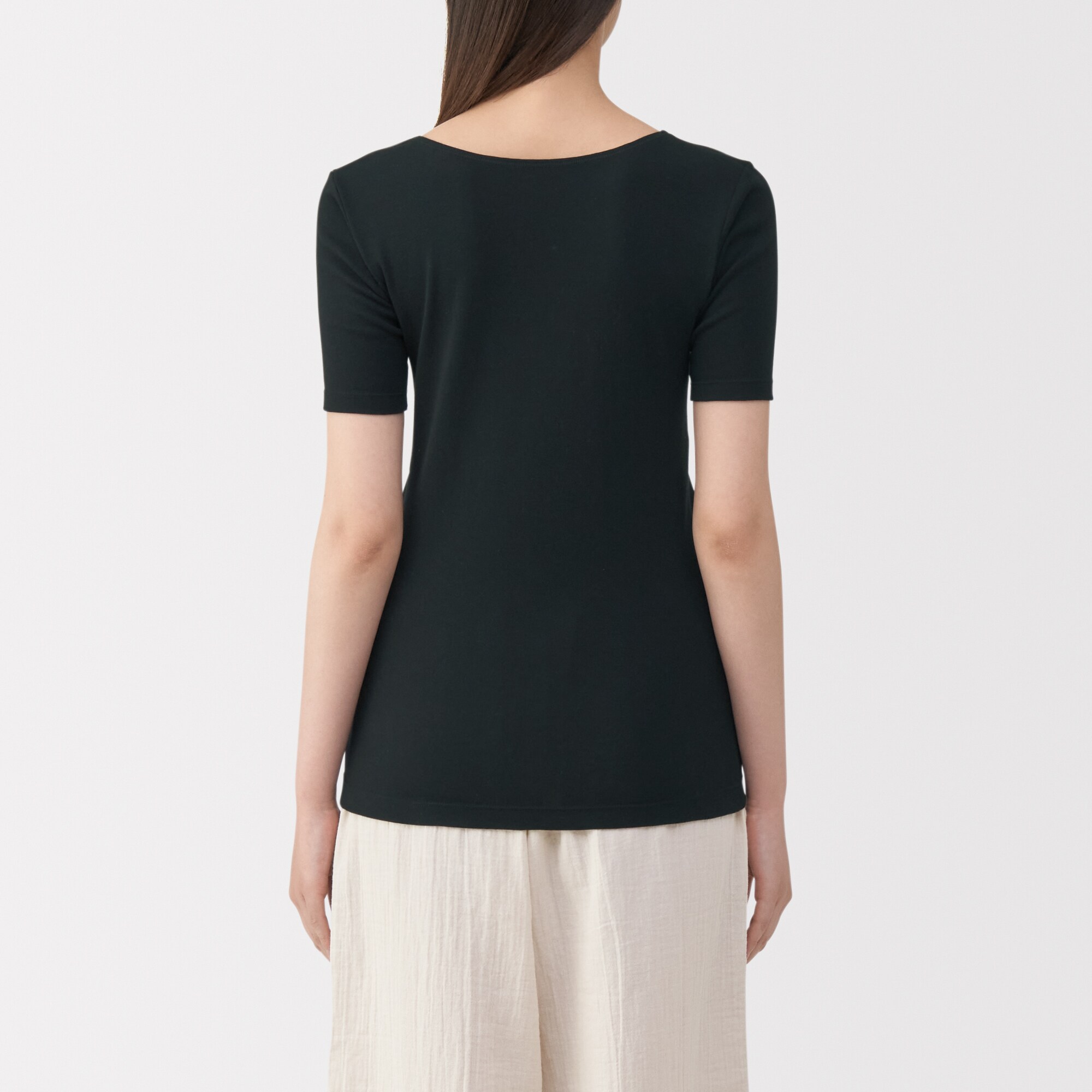 婦人　あったか綿　半袖Ｔシャツ