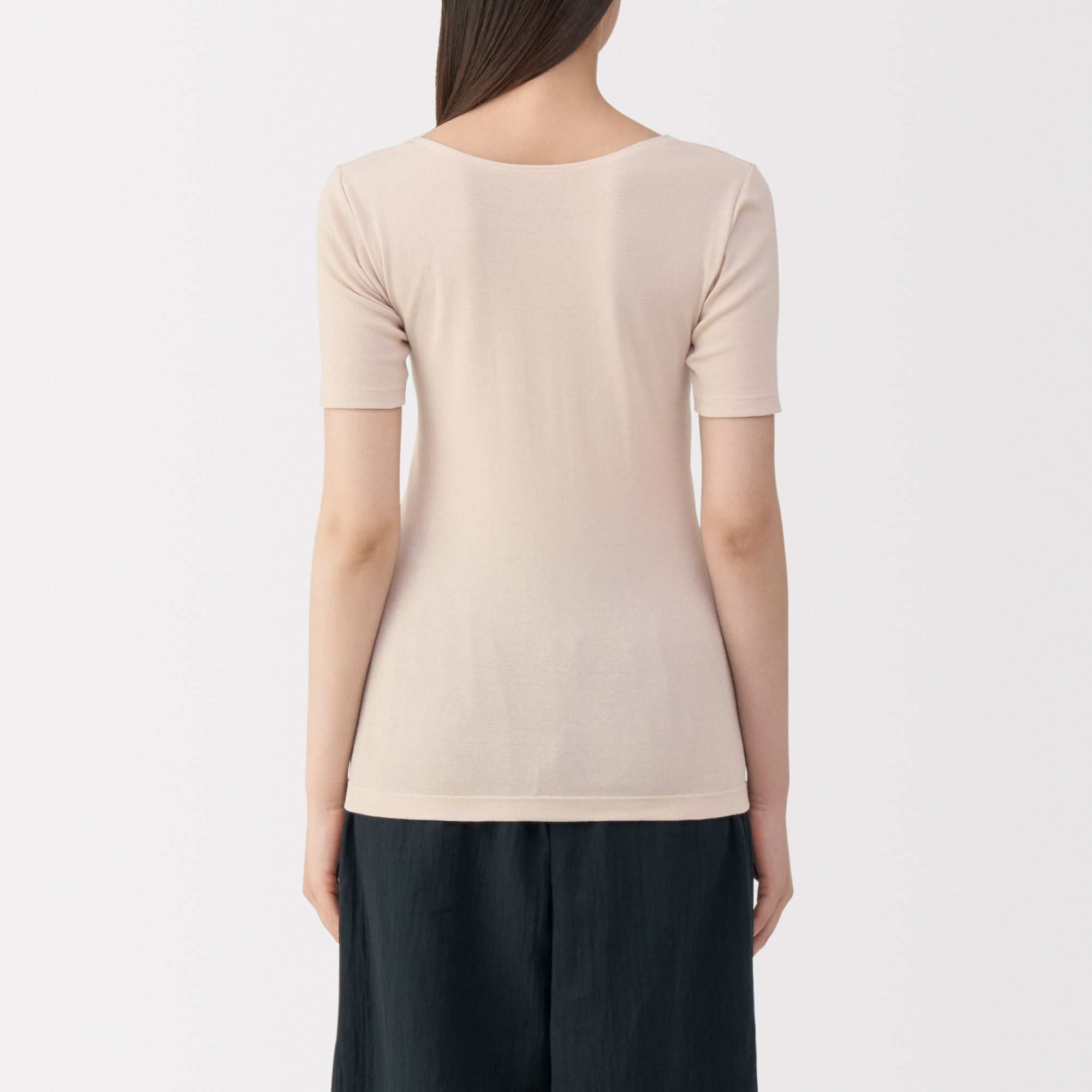 婦人　あったか綿　半袖Ｔシャツ