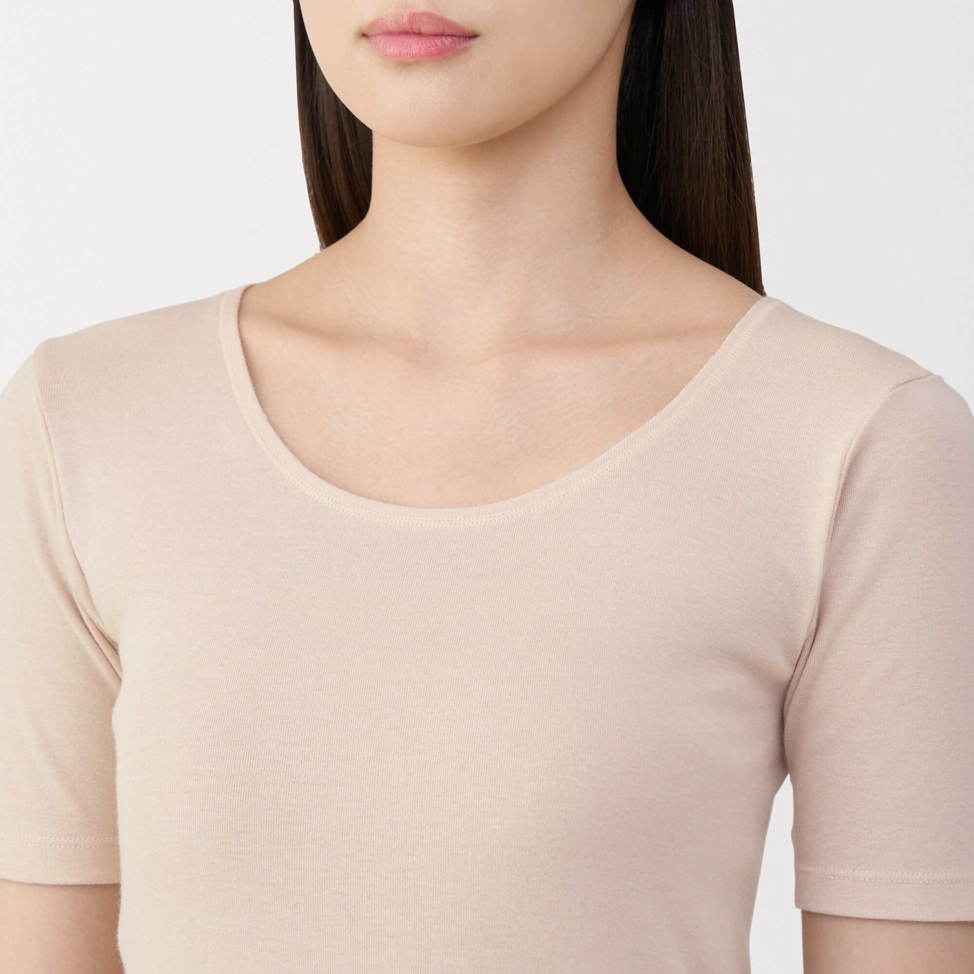 婦人　あったか綿　半袖Ｔシャツ