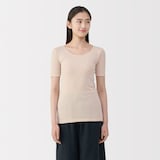 婦人　あったか綿　半袖Ｔシャツ