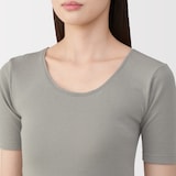 婦人　あったか綿　半袖Ｔシャツ