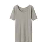 婦人　あったか綿　半袖Ｔシャツ