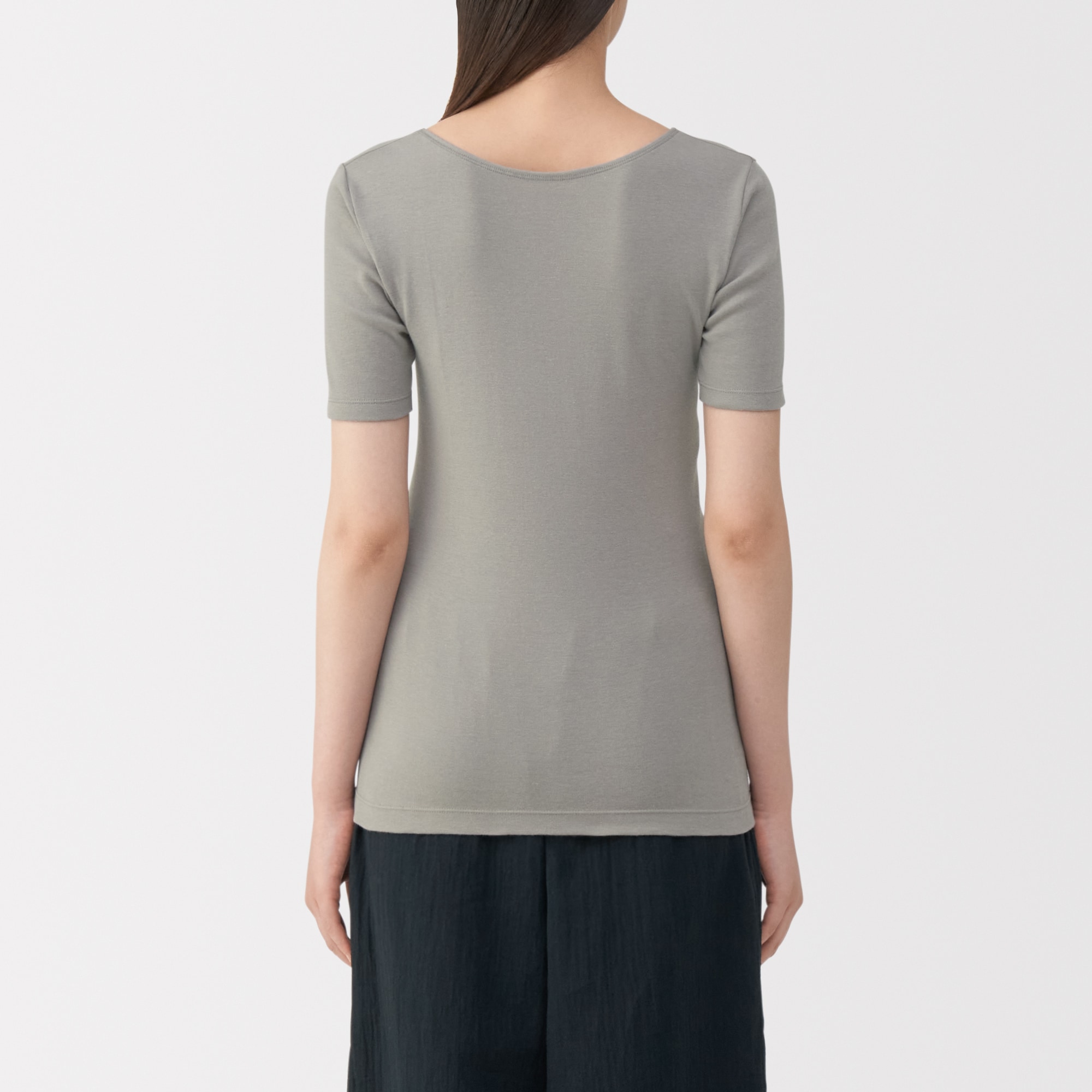 婦人　あったか綿　半袖Ｔシャツ