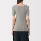 婦人　あったか綿　半袖Ｔシャツ