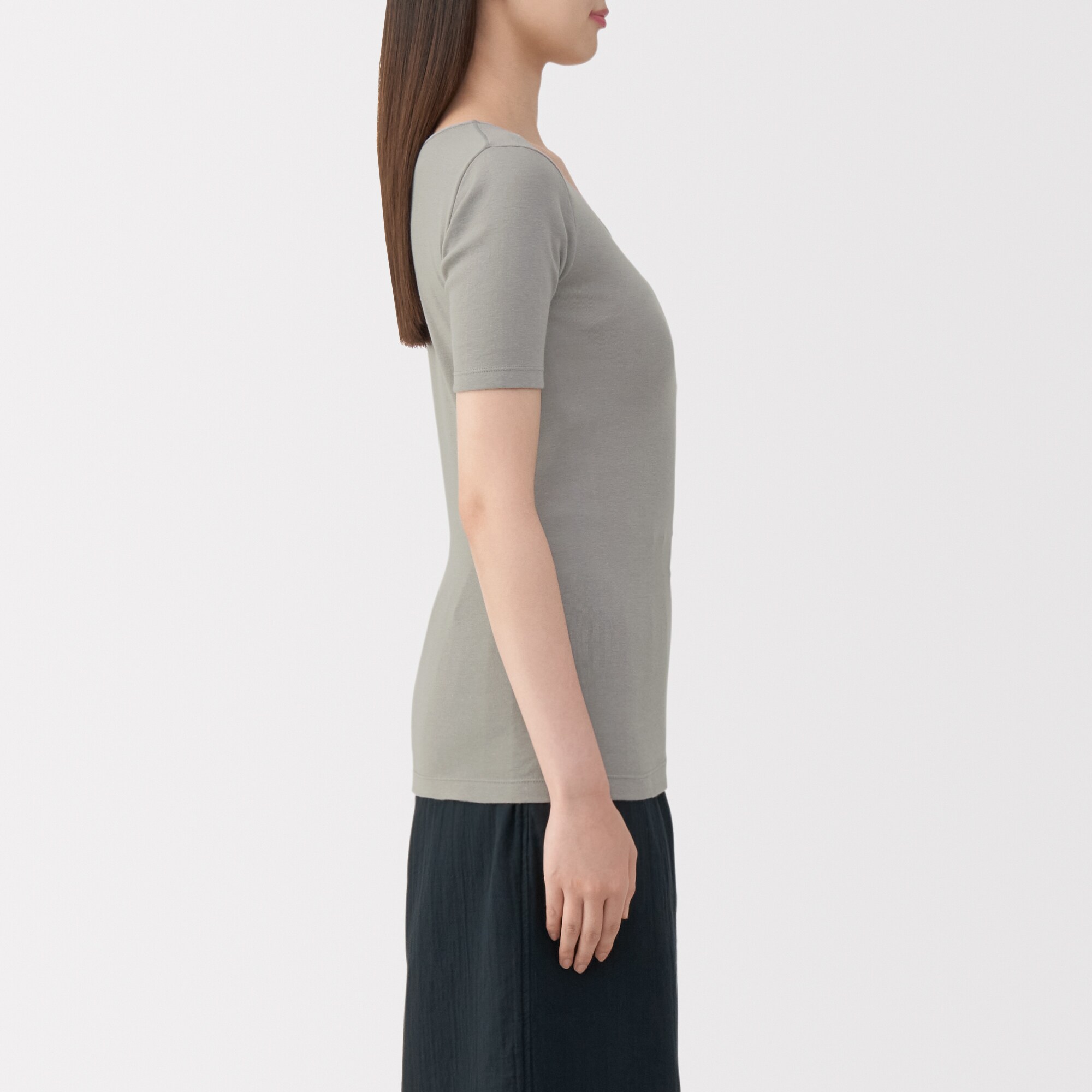 婦人　あったか綿　半袖Ｔシャツ