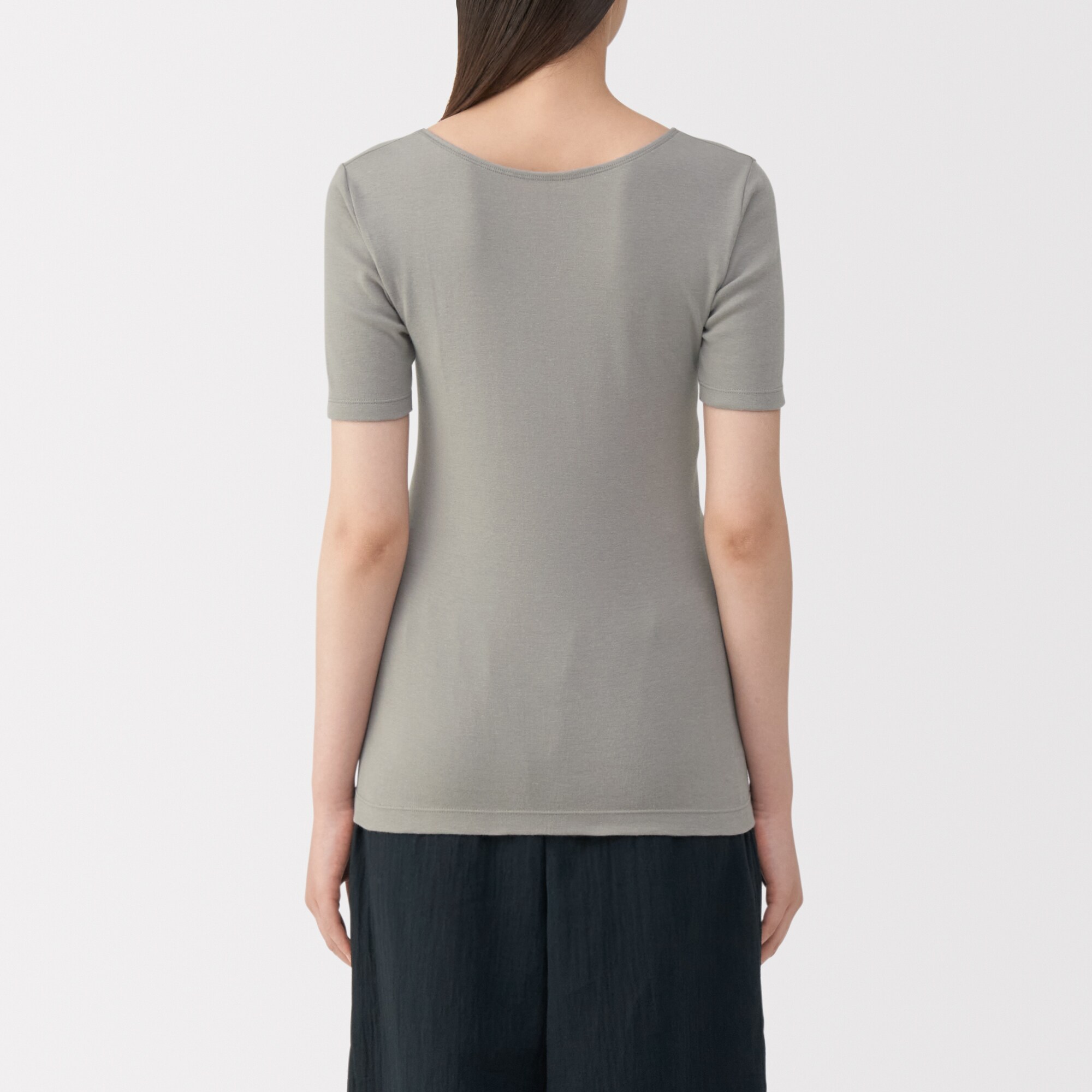 婦人　あったか綿　半袖Ｔシャツ