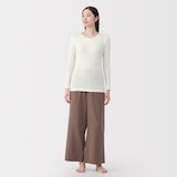 婦人　あったか綿　クルーネック長袖Ｔシャツ