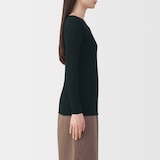 婦人　あったか綿　クルーネック長袖Ｔシャツ