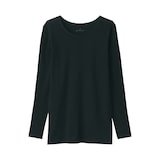 婦人　あったか綿　クルーネック長袖Ｔシャツ
