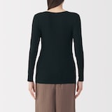 婦人　あったか綿　クルーネック長袖Ｔシャツ