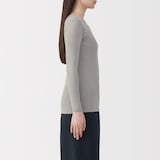 婦人　あったか綿　クルーネック長袖Ｔシャツ