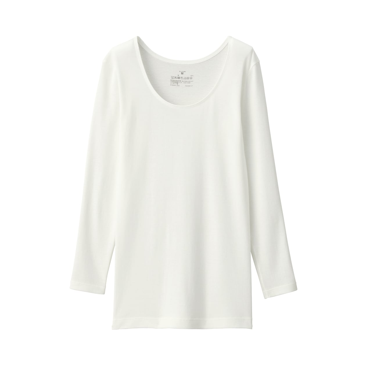 婦人　あったか綿　Ｕネック八分袖Ｔシャツ