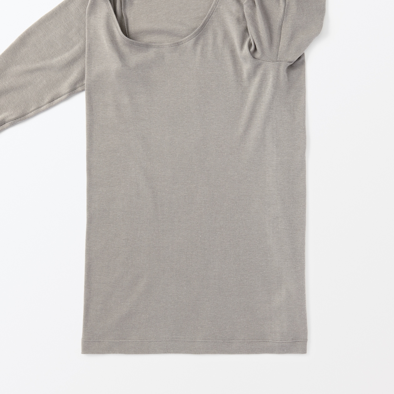 婦人　あったか綿　Ｕネック八分袖Ｔシャツ