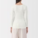 婦人　あったか綿　Ｕネック八分袖Ｔシャツ