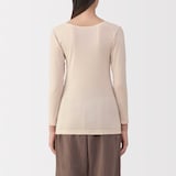 婦人　あったか綿　Ｕネック八分袖Ｔシャツ