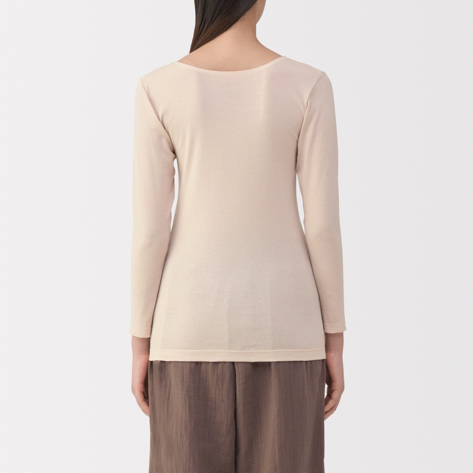 婦人　あったか綿　Ｕネック八分袖Ｔシャツ