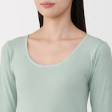 婦人　あったか綿　Ｕネック八分袖Ｔシャツ