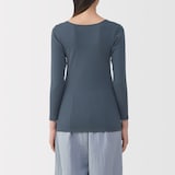 婦人　あったか綿　Ｕネック八分袖Ｔシャツ