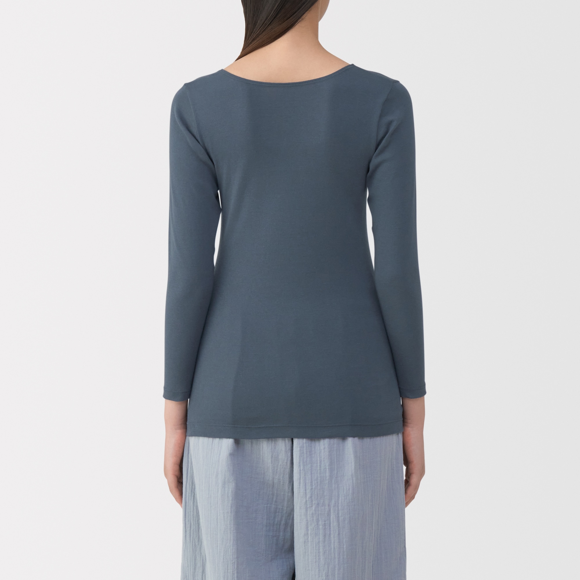 婦人　あったか綿　Ｕネック八分袖Ｔシャツ