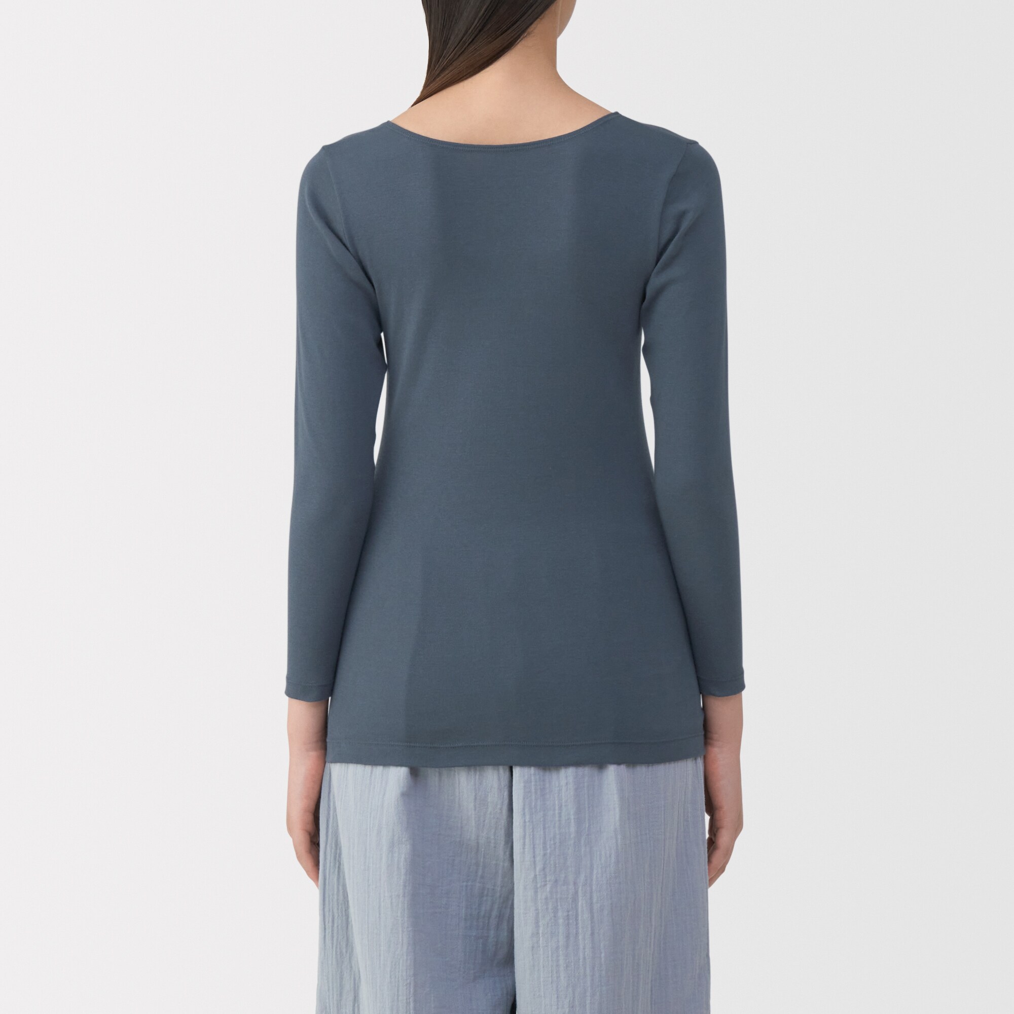 婦人　あったか綿　Ｕネック八分袖Ｔシャツ