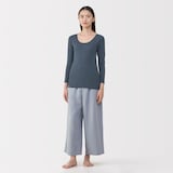 婦人　あったか綿　Ｕネック八分袖Ｔシャツ