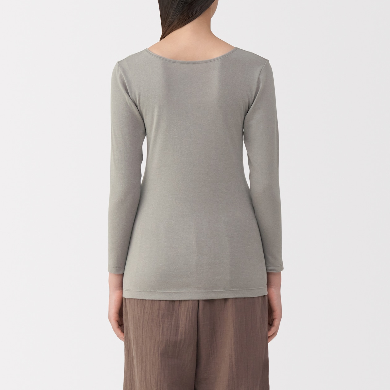 婦人　あったか綿　Ｕネック八分袖Ｔシャツ