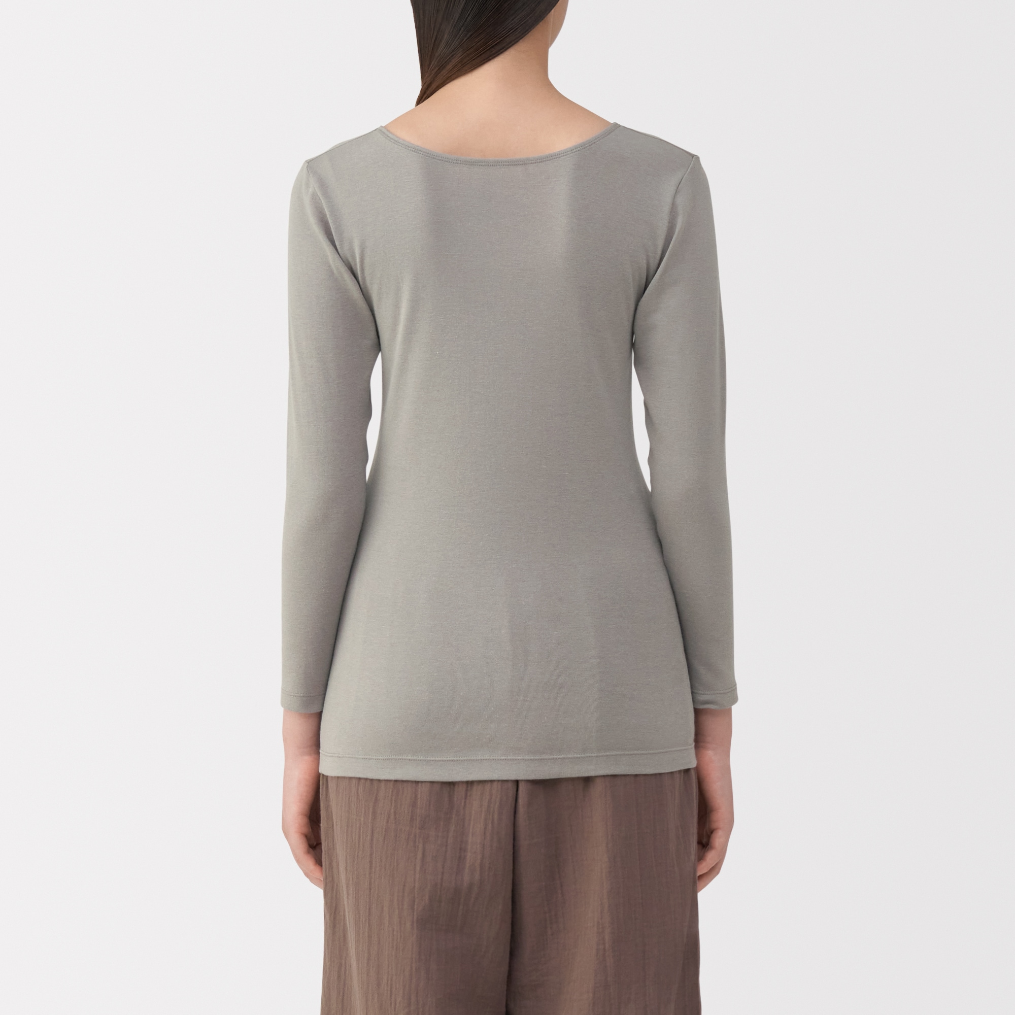 婦人　あったか綿　Ｕネック八分袖Ｔシャツ