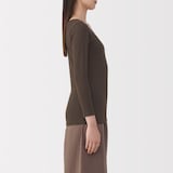 婦人　あったか綿　Ｕネック八分袖Ｔシャツ