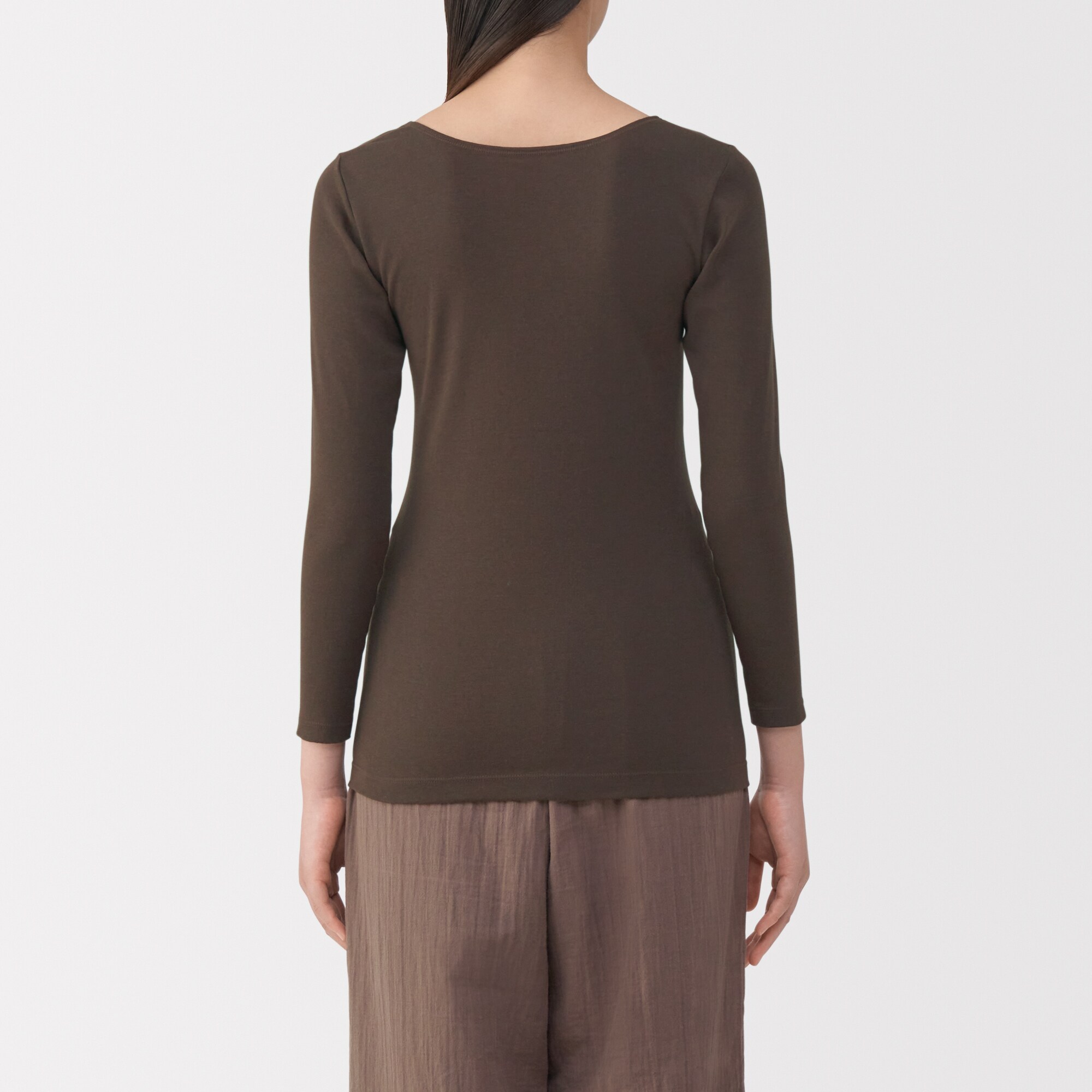 婦人　あったか綿　Ｕネック八分袖Ｔシャツ