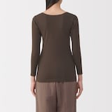 婦人　あったか綿　Ｕネック八分袖Ｔシャツ