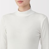 婦人　あったか綿　ハイネック長袖Ｔシャツ