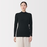 婦人　あったか綿　ハイネック長袖Ｔシャツ