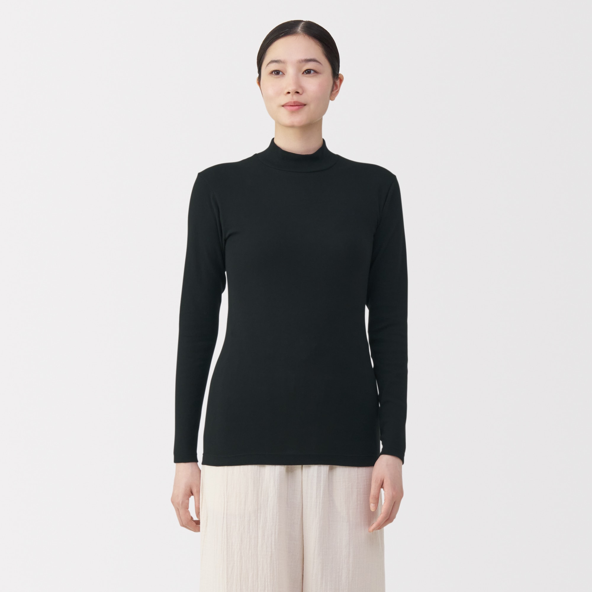 婦人 あったか綿 ハイネック長袖Tシャツ | 無印良品 婦人 あったか綿 ハイネック長袖Tシャツ | 無印良品
