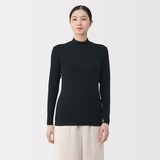 婦人　あったか綿　ハイネック長袖Ｔシャツ